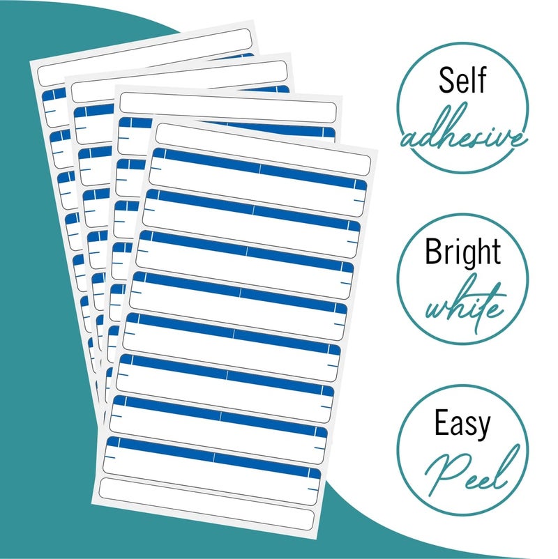 EXTRIC File Folder Labels 28 Sheets Light Blue File Labels a Total of 252 File Labels for File Folders - Image 3